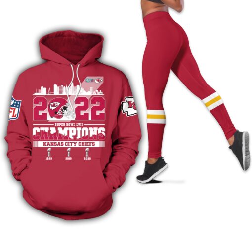 kansas city chiefs super bowl lvii champions leggings hoodie s3phg