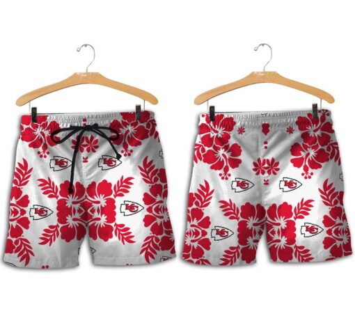 kansas city chiefs hibiscus flower hawaii shirt and shorts summer nla00261010969259 apvvj