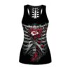 NFL Kansas City Chiefs Limited Edition Womens All Over Print Combo Leggings Tank Top NEW010310 3