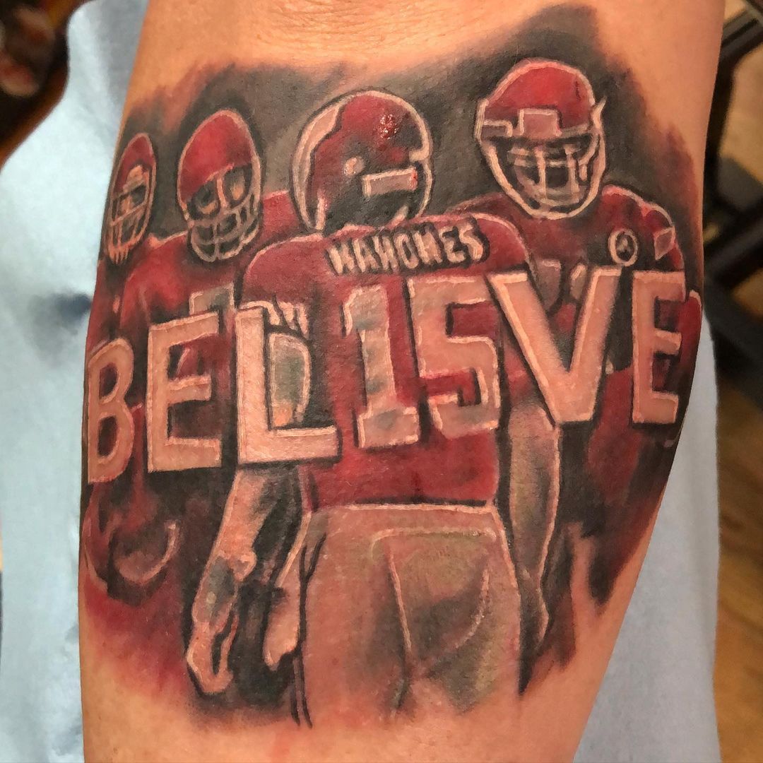 Mahomes Believe Tattoo